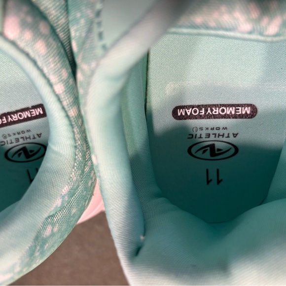 Athletic Works Women's Teal and Yellow Sneakers - Picture 3 of 4